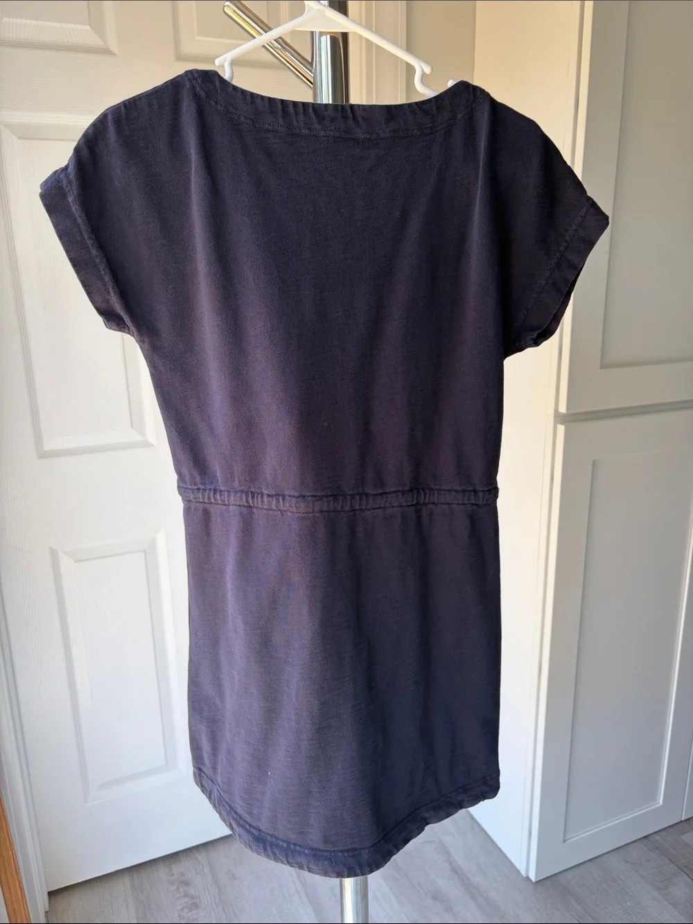 J. Crew Navy Cotton Rope Tie-Waist Tunic, Size XXS.
